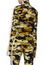 Back View - Click To Enlarge - NORMA KAMALI - Stripe sleeve camoflage print turtleneck track jacket