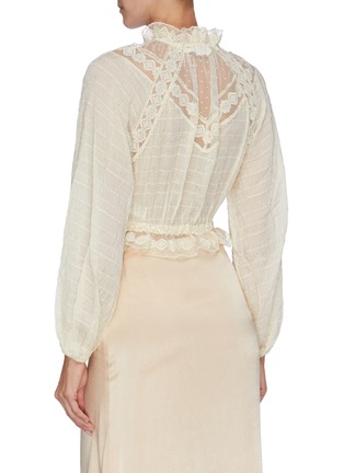 Back View - Click To Enlarge - ZIMMERMANN - 'Sabotage' laced lantern sleeve blouse