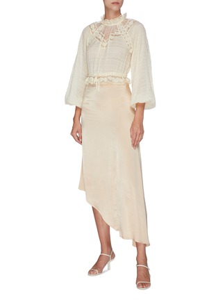 Figure View - Click To Enlarge - ZIMMERMANN - 'Sabotage' laced lantern sleeve blouse
