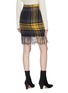Back View - Click To Enlarge - HELEN LEE - Tassel tartan plaid pencil skirt