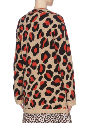 Back View - Click To Enlarge - HELEN LEE - Leopard print cardigan