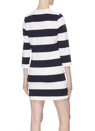 Back View - Click To Enlarge - HELEN LEE - Heart appliqué stripe T-Shirt dress