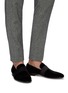 Figure View - Click To Enlarge - MAGNANNI - Satin band velvet loafers