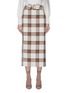 Main View - Click To Enlarge - STAUD - 'Simone' belted checked wool-blend midi skirt