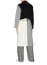 Back View - Click To Enlarge - THE KEIJI - Belted layered colourblock melton trench coat