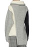 Back View - Click To Enlarge - THE KEIJI - Colourblock asymmetric panelled turtleneck sweater