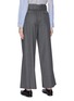Back View - Click To Enlarge - THE KEIJI - Belted pinstripe wide leg pants