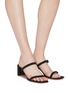 Figure View - Click To Enlarge - BY FAR - 'Tanya' suede sandals