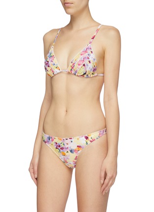 Figure View - Click To Enlarge - PEONY - 'Tutti Fruitti' floral print Econyl™ string bikini top