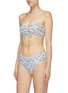 Figure View - Click To Enlarge - PEONY - 'Flora' botanical print bead tie ruched Econyl™ bandeau to