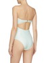 Back View - Click To Enlarge - PEONY - 'Mint' pintuck dot print strapless Econyl™ one-piece swimsuit