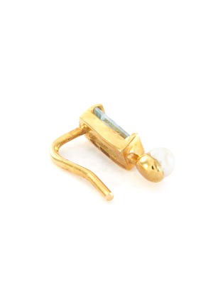 Detail View - Click To Enlarge - ALIITA - Aquamarine pearl 9k yellow gold single earring