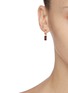 Figure View - Click To Enlarge - ALIITA - 'Linea Compuesta' gemstone 9k yellow gold drop earrings