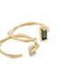 Detail View - Click To Enlarge - ALIITA - 'Linea Compuesta' gemstone 9k yellow gold open ring set