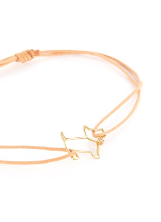 Detail View - Click To Enlarge - ALIITA - Diamond 9k yellow gold dog charm cord bracelet