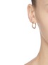 Figure View - Click To Enlarge - ALIITA - Pearl 9k yellow gold hoop earrings