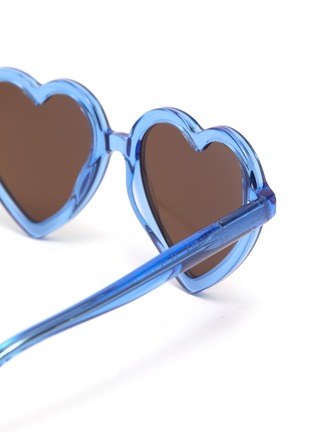 Detail View - Click To Enlarge - SONS + DAUGHTERS - 'Lola' mirror heart frame acetate kids sunglasses