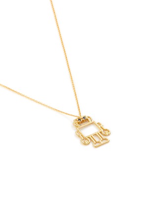 Detail View - Click To Enlarge - ALIITA - 'Robot' pendant sapphire 9k yellow gold necklace