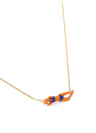 Detail View - Click To Enlarge - ALIITA - 'Nadadora Completo' swimmer pendant 9k yellow gold necklace