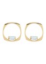 Main View - Click To Enlarge - ALIITA - 'Aro' aquamarine 9k yellow gold hoop earrings