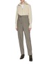 Figure View - Click To Enlarge - ISABEL MARANT - 'Lenz' cable knit sleeve zip cardigan
