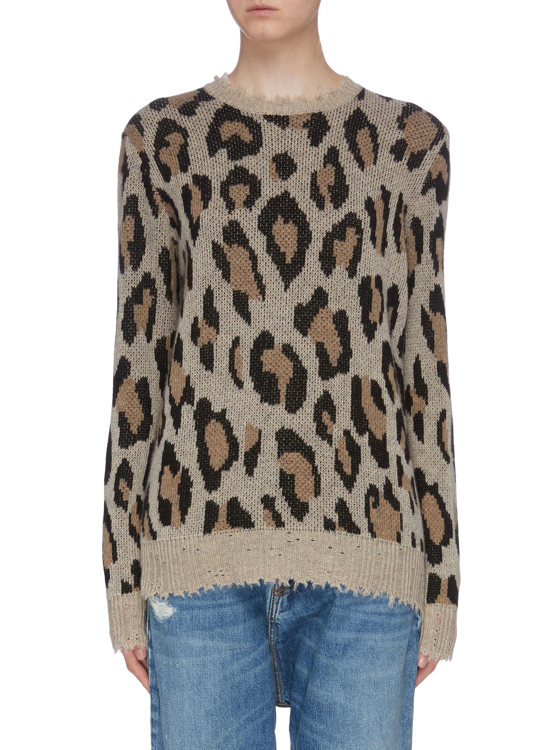 Leopard intarsia sweater by R13