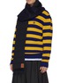 Figure View - Click To Enlarge - LOEWE - Logo patch fringed puffer scarf