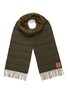 Main View - Click To Enlarge - LOEWE - Logo patch fringed puffer scarf