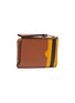 Figure View - Click To Enlarge - LOEWE - Stripe leather zip pouch