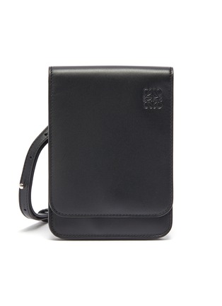 Main View - Click To Enlarge - LOEWE - Flap leather gusset crossbody pouch