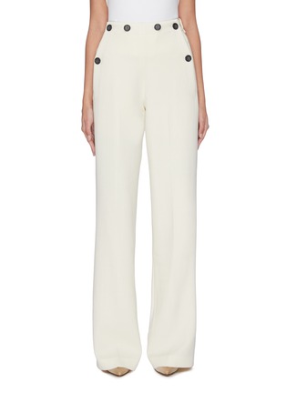 Main View - Click To Enlarge - ROLAND MOURET - 'Palmetto' button waist wool-crepe pants
