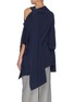 Back View - Click To Enlarge - ROLAND MOURET - 'Condor' cutout shoulder sash drape top
