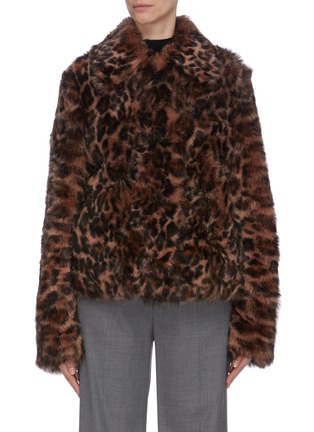 Main View - Click To Enlarge - YVES SALOMON - Leopard print lambskin fur jacket