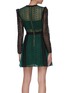 Back View - Click To Enlarge - SELF-PORTRAIT - Colourblock lace overlay panelled dress