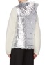 Back View - Click To Enlarge - YVES SALOMON ARMY - Reversible metallic nylon lambskin fur vest