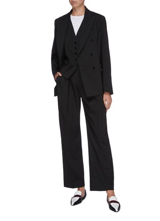 Figure View - Click To Enlarge - BARENA - 'Giosefina' peaked lapel double breasted blazer