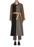 Main View - Click To Enlarge - BARENA - 'Vaghezza' belted patchwork colourblock coat