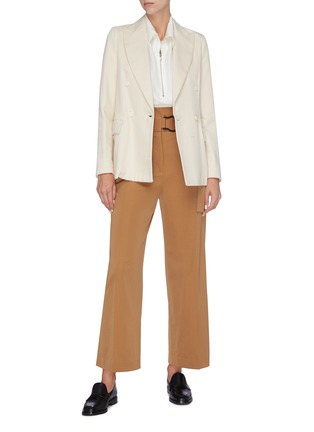 Figure View - Click To Enlarge - BARENA - 'Diana' half zip polo shirt