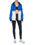 Figure View - Click To Enlarge - P.E NATION - 'Man Down' drawstring waist colourblock hooded jacket
