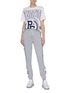 Figure View - Click To Enlarge - P.E NATION - 'Easy Run' logo outseam sweatpants