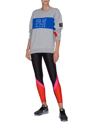 Figure View - Click To Enlarge - P.E NATION - Sonic Boom' logo print colourblock panel sweatshirt