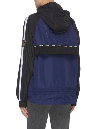 Back View - Click To Enlarge - P.E NATION - 'Man Up' drawstring waist colourblock water-repellent jacket