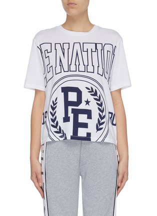 Main View - Click To Enlarge - P.E NATION - 'Collegiate Squad' logo print T-shirt