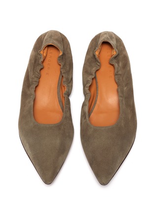 Detail View - Click To Enlarge - CLERGERIE - 'Kami' suede ballerina pumps
