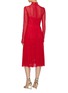 Back View - Click To Enlarge - PHILOSOPHY DI LORENZO SERAFINI - Pleated geometric lace high neck dress