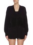Main View - Click To Enlarge - PHILOSOPHY DI LORENZO SERAFINI - Floral lace panel chenille cardigan