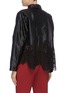 Back View - Click To Enlarge - PHILOSOPHY DI LORENZO SERAFINI - Scalloped floral lace panel faux leather shirt