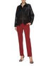 Figure View - Click To Enlarge - PHILOSOPHY DI LORENZO SERAFINI - Scalloped floral lace panel faux leather shirt