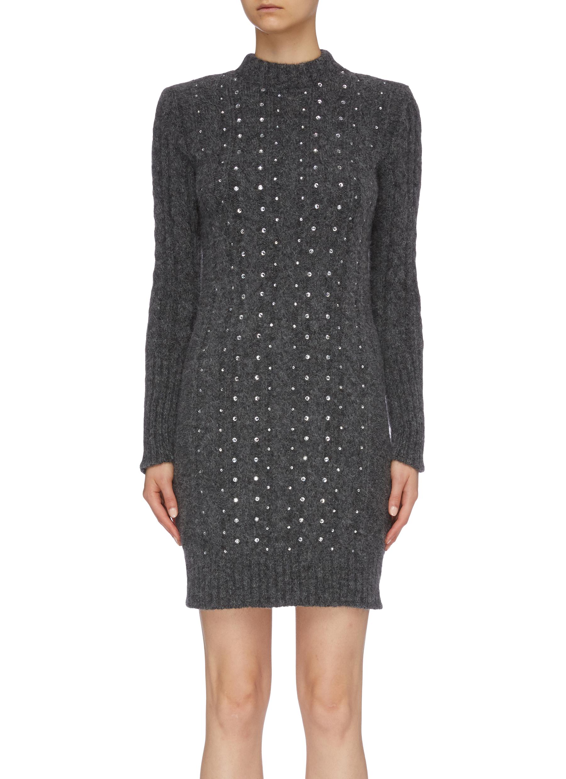 Strass cable knit sweater dress by Philosophy Di Lorenzo Serafini