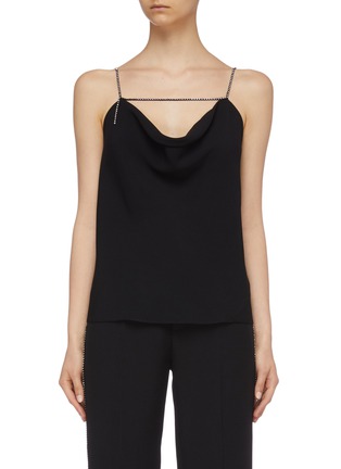 Main View - Click To Enlarge - PHILOSOPHY DI LORENZO SERAFINI - Strass strap cowl neck camisole top